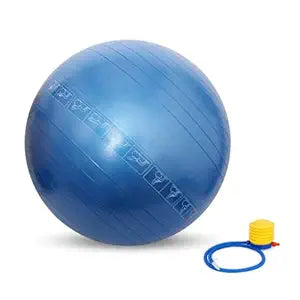 Nivia Anti Burst PVC Ball for Exercise & Fitness with Foot Pump (Size - 65 cm) Blue