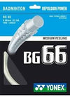 Yonex BG 66 Badminton Strings,0.66mm/22 GA(Pearl White)