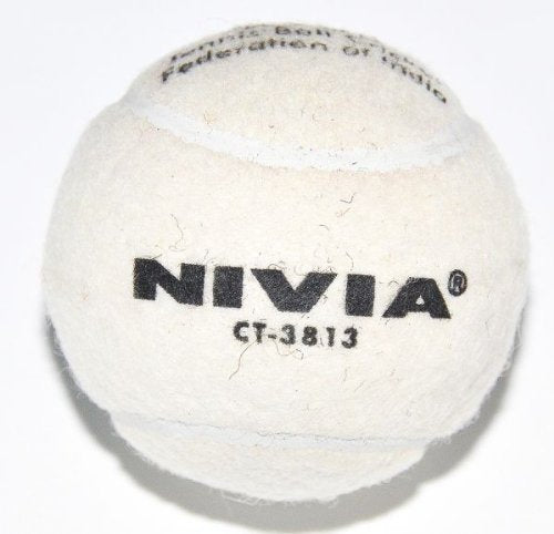 Nivia Heavy Weight Cricket Tennis Ball (White)