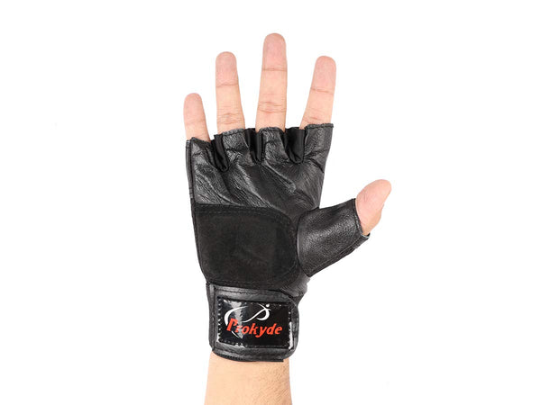 Prokyde Hit Gym Gloves – 100% Genuine Leather, Wrist Support, Unisex, Best Gym Gloves at Best Price
