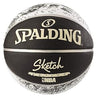 Spalding 1700075 Rubber Basket Ball, Size 7 (Black/Print)