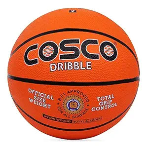 Cosco Nylon Dribble BasketBall (7, Orange, 13013, Adult Size)