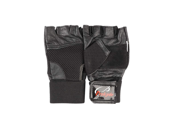 Prokyde Hit Gym Gloves – 100% Genuine Leather, Wrist Support, Unisex, Best Gym Gloves at Best Price