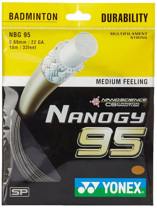 Yonex Nanogy 95 Badminton Strings, 0.69mm (Graphite)