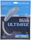 Yonex Ultimax BG 66 Badminton Strings, 0.65mm (Metallic White)