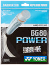 YONEX BG80 Power Fibre Badminton Strings, 0.68mm (White)