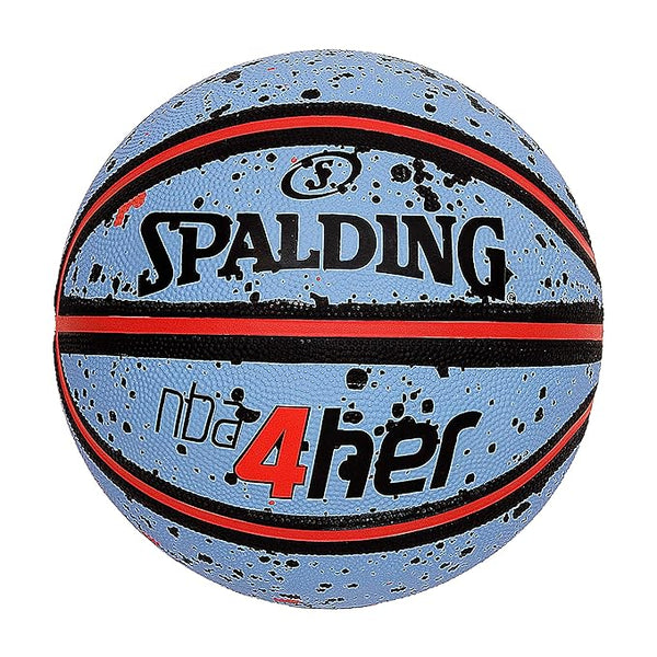 Spalding 1700067 Rubber Basket Ball, Size 6 (Sky Blue/Peach)