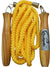 A vibrant yellow jump rope/skipping rope offers comfort with wooden handles/jump ropes near me/ best skipping ropes in India