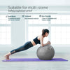 PROKYDE (LOGO) Prokyde Anti Burst Gym Ball for Yoga and Fitness with Foot Pump 55cm (Silver)
