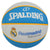 Spalding Real Madrid 29.5" Rubber Moulded Indoor/Outdoor Basketball with Butyl Bladder + Free Air Pin (Sky Blue-White) Size 7